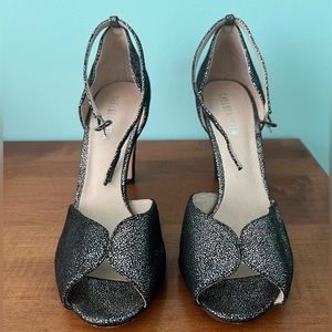 Black and Silver Chelsea Crew Shoes.